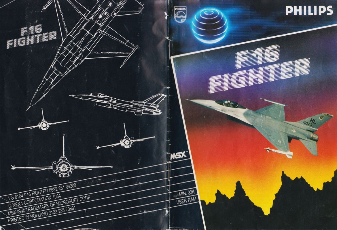 F16 Fighting Falcon box art for MSX